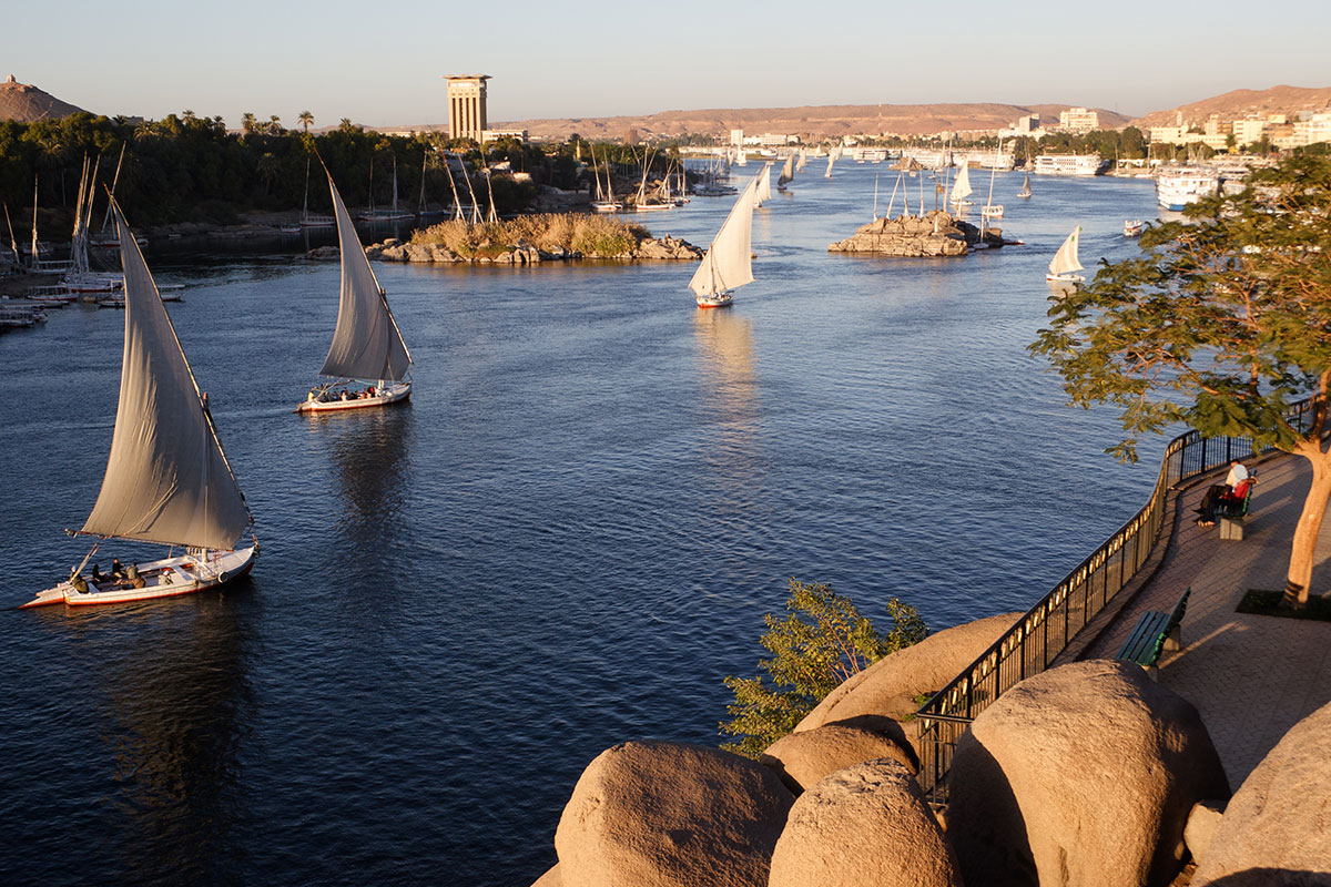 Aswan River Nile Felucca sail boat trip